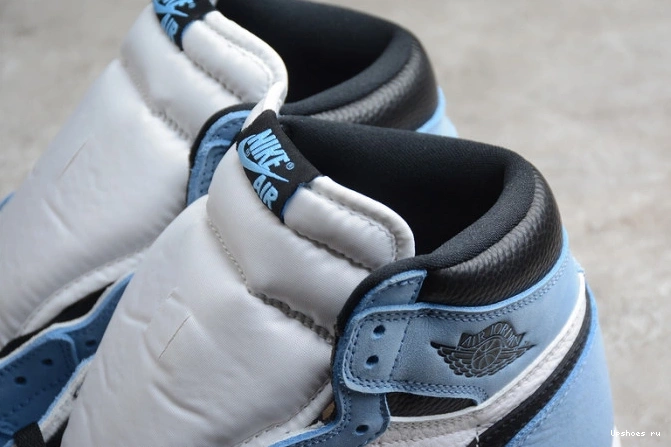 University Blue White AIR Jordan 1 High Retro 555088-134 Black 0502